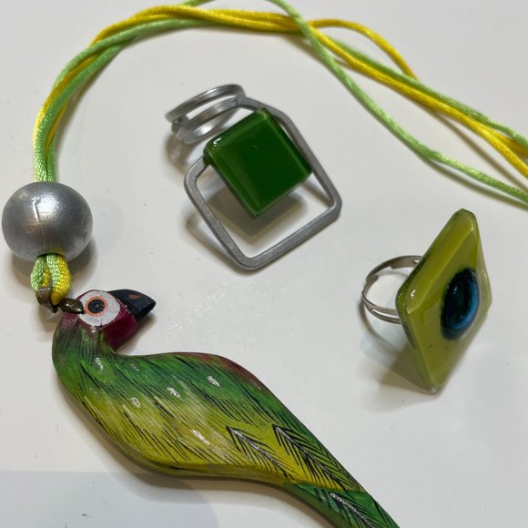 Unique Handcrafted Necklace and Rings Bundle - Picture 6 of 10